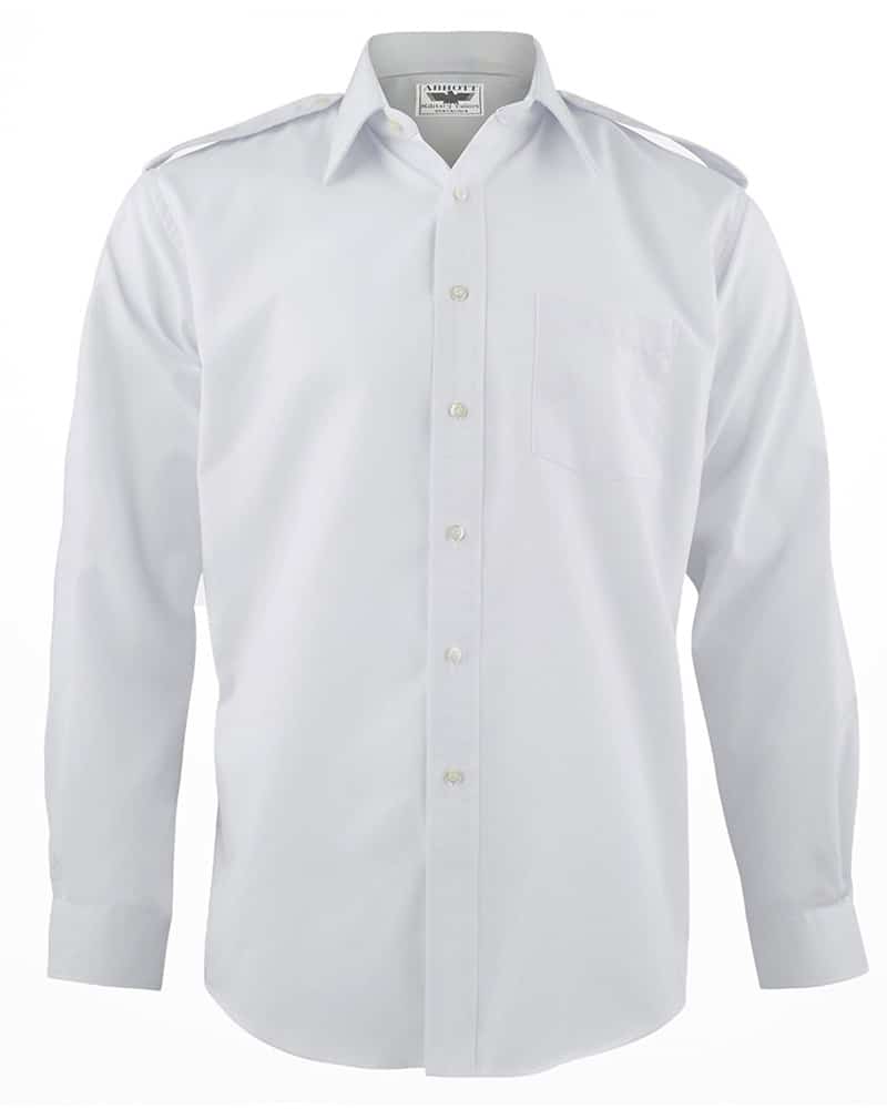 Shirt - Male White Long Sleeve - Abbott Uniforms